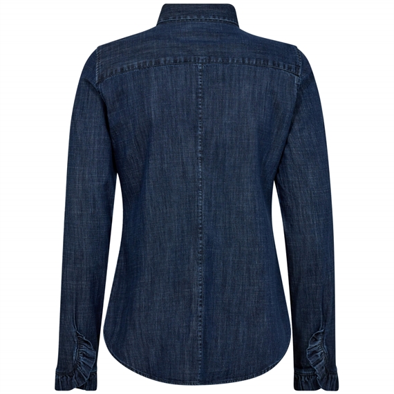Mos Mosh Mattie Flip Denim Skjorte, Dark Blue